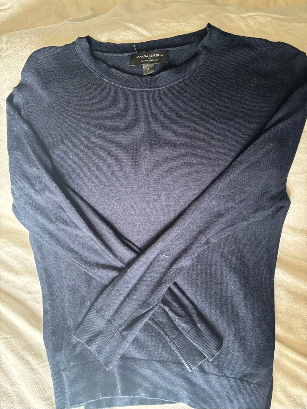 Banana Republic Navy Lightweight Crewneck Sweater